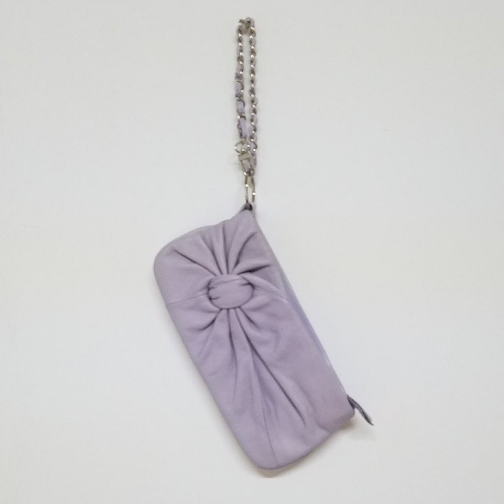 Marlo Lavender Women's Leather Wristlet Purse